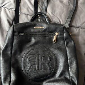 Rampage Black Leather Backpack